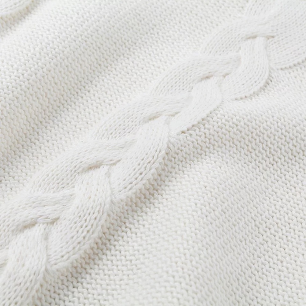 🔥🔥Enjoy My Life White High Neck Sweater - Picture 5 of 5